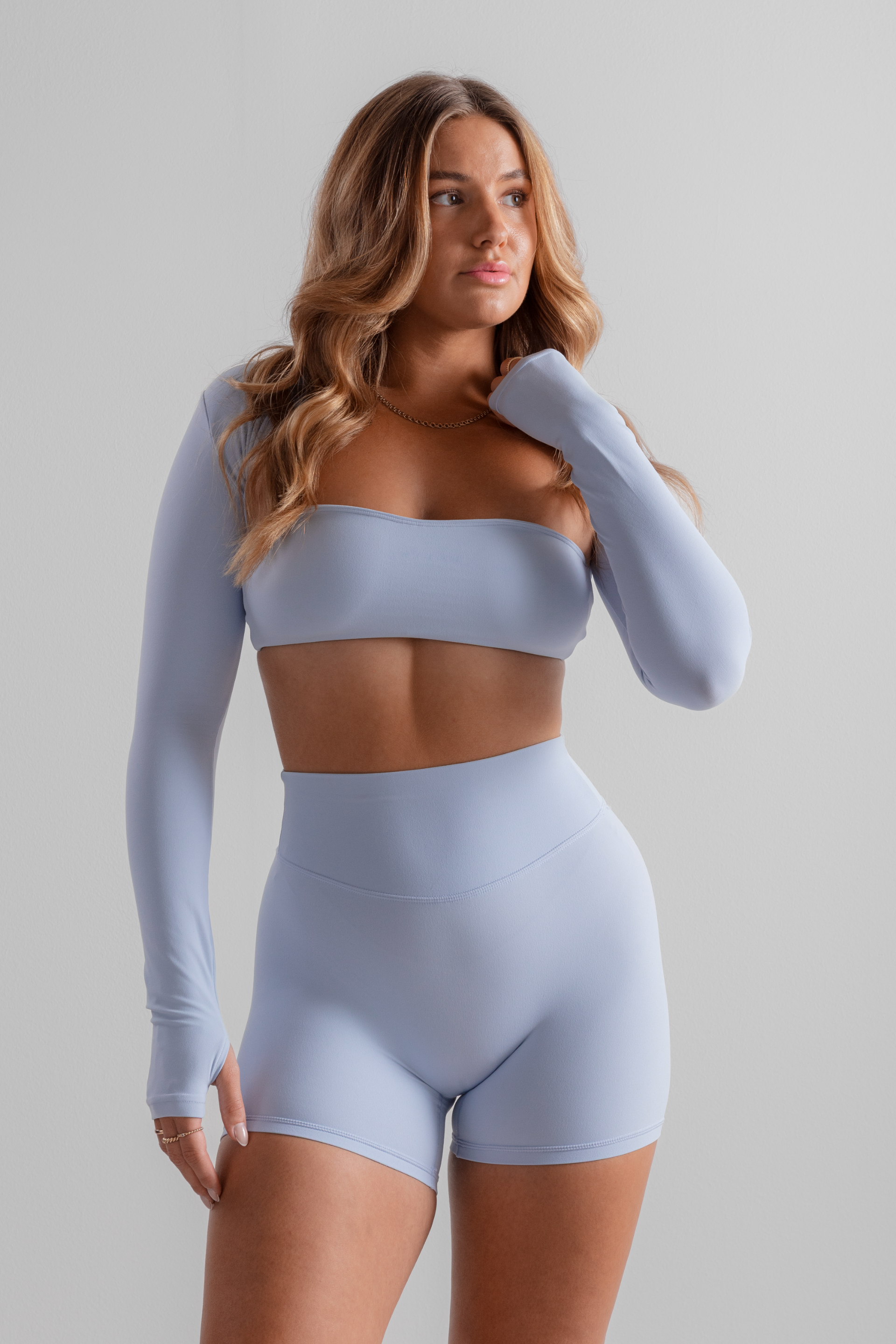 Pale Blue Bare Soft Bolero