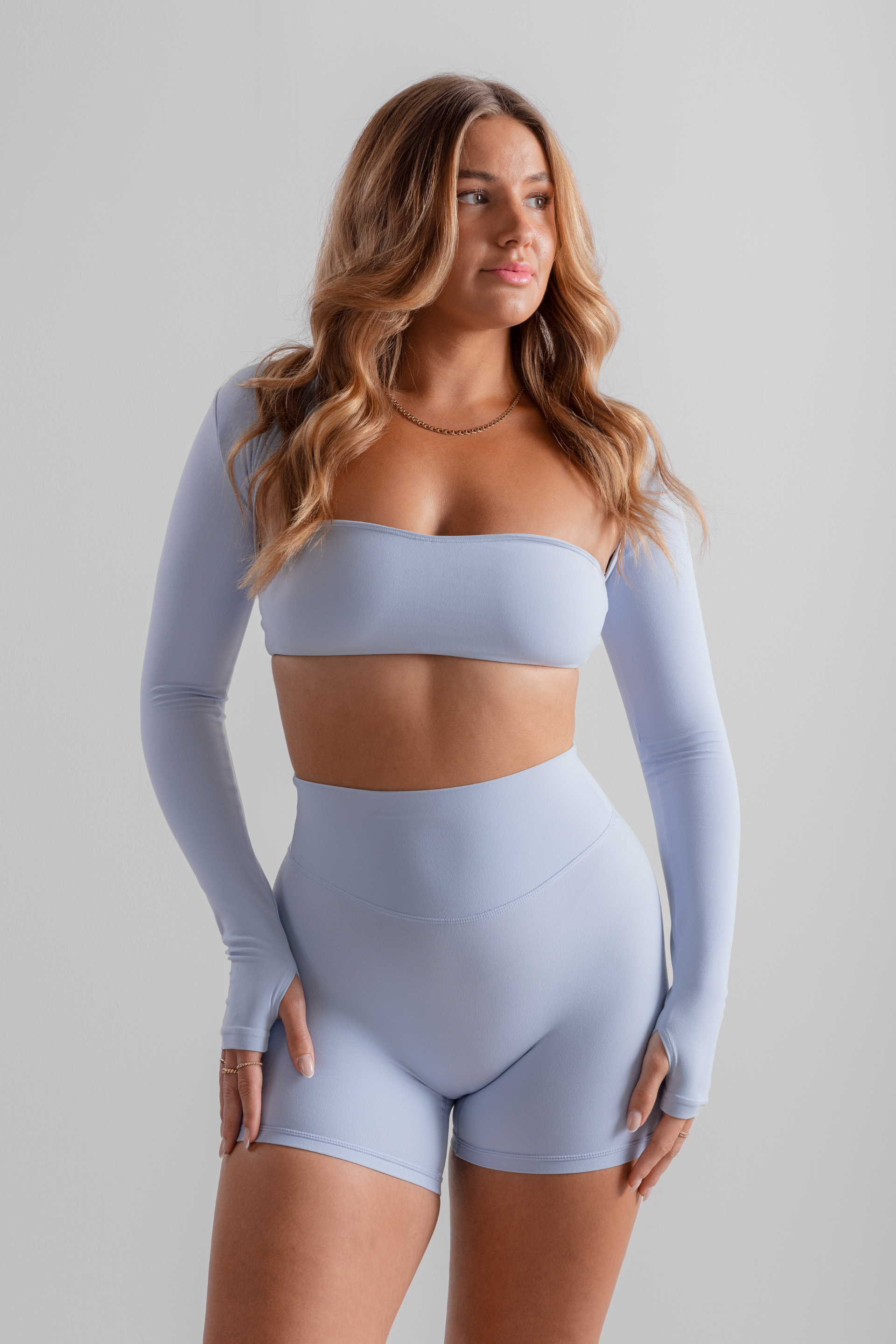 Pale Blue Bare Soft Shorts