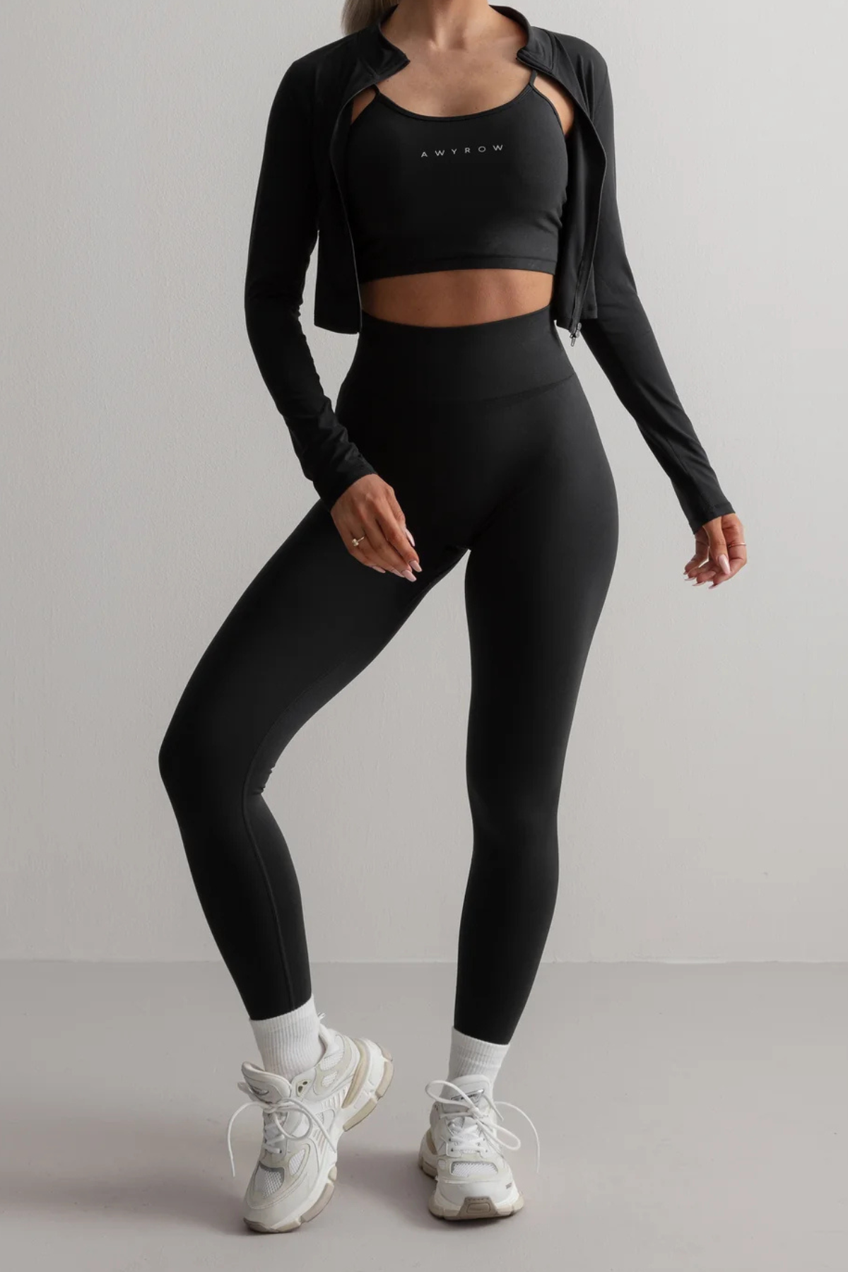 Solid Black Essence Seamless Tights