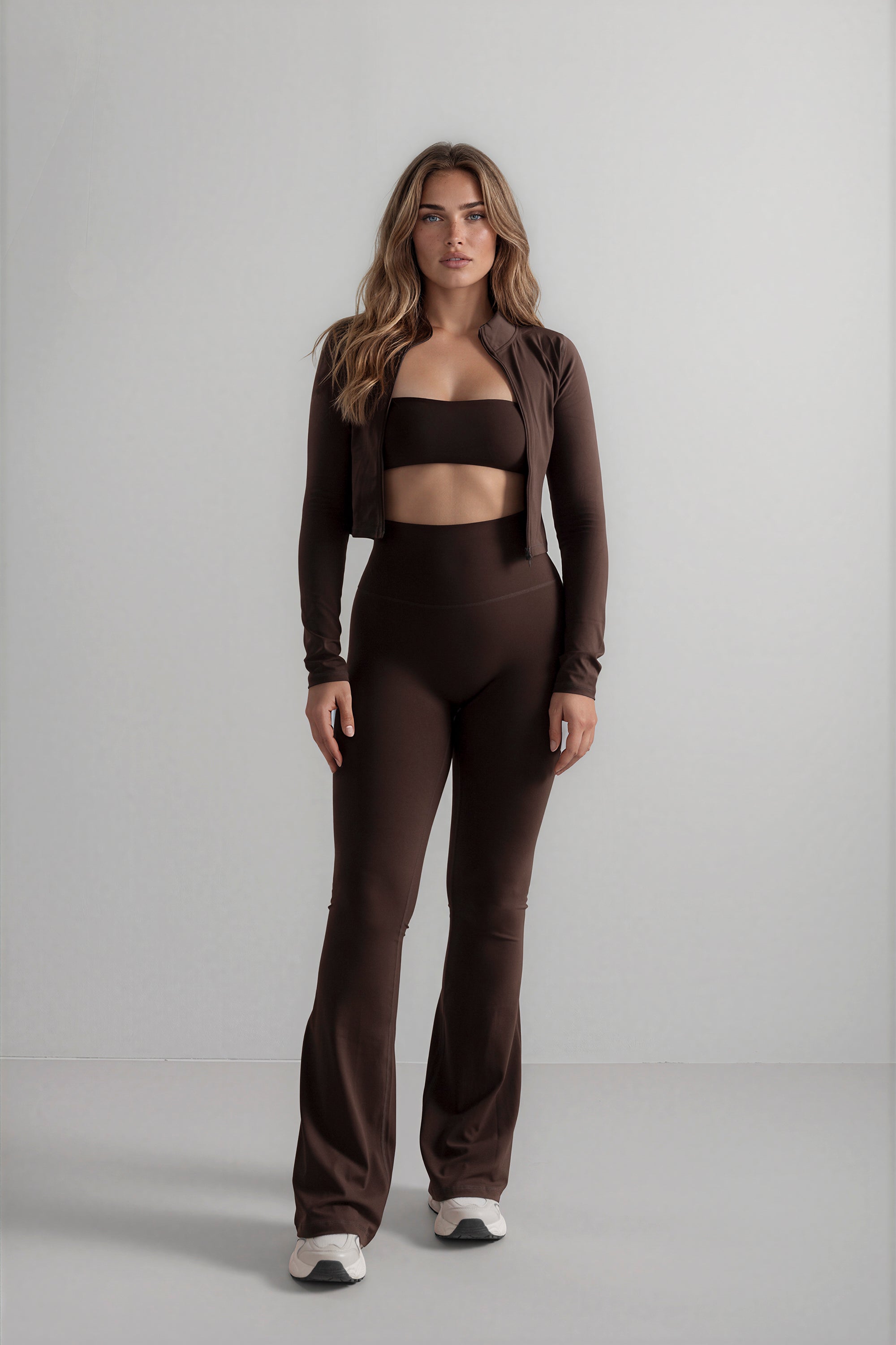 Soft Flared Pants - Espresso