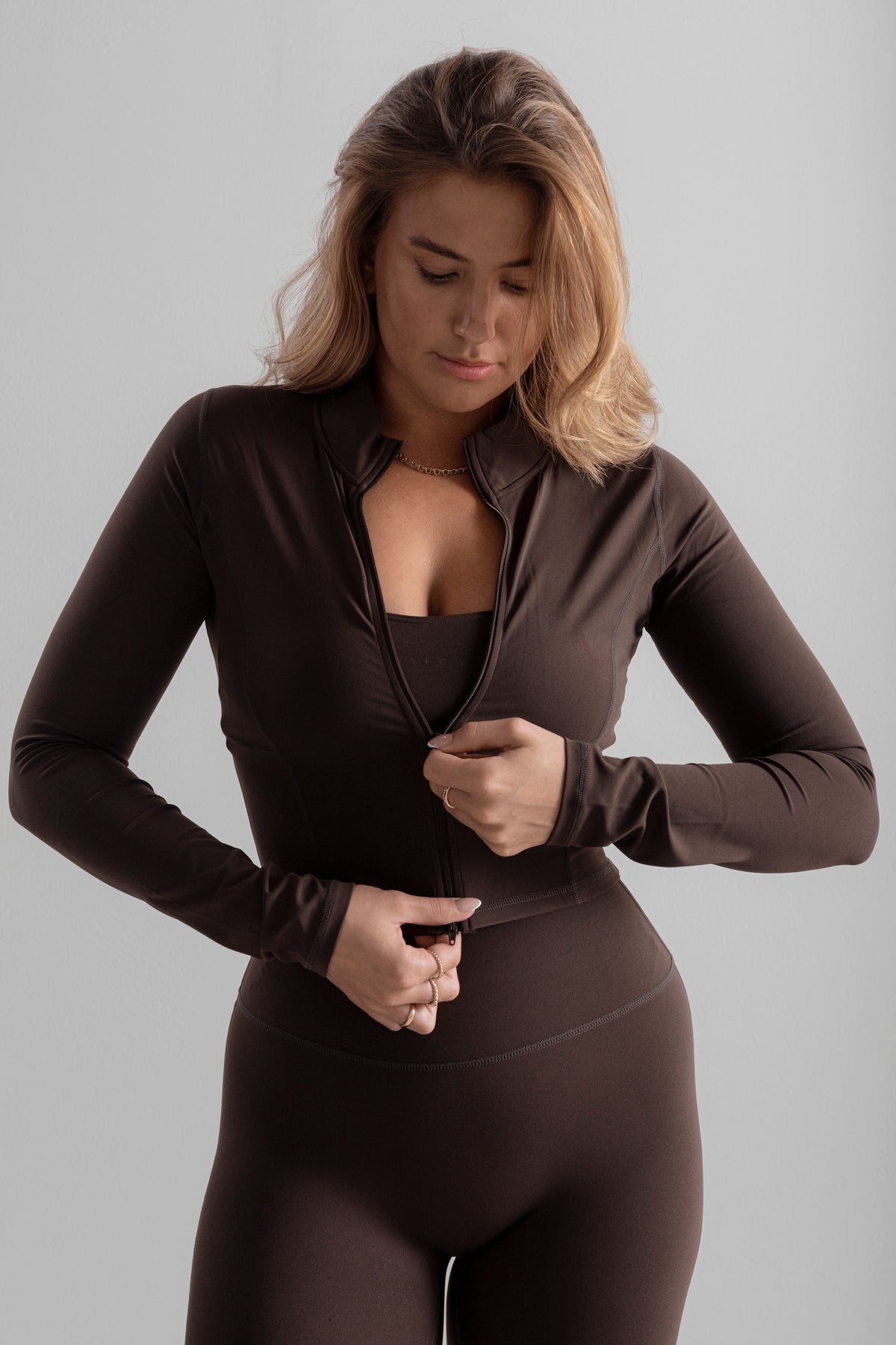 Soft Zip Jacket - Espresso