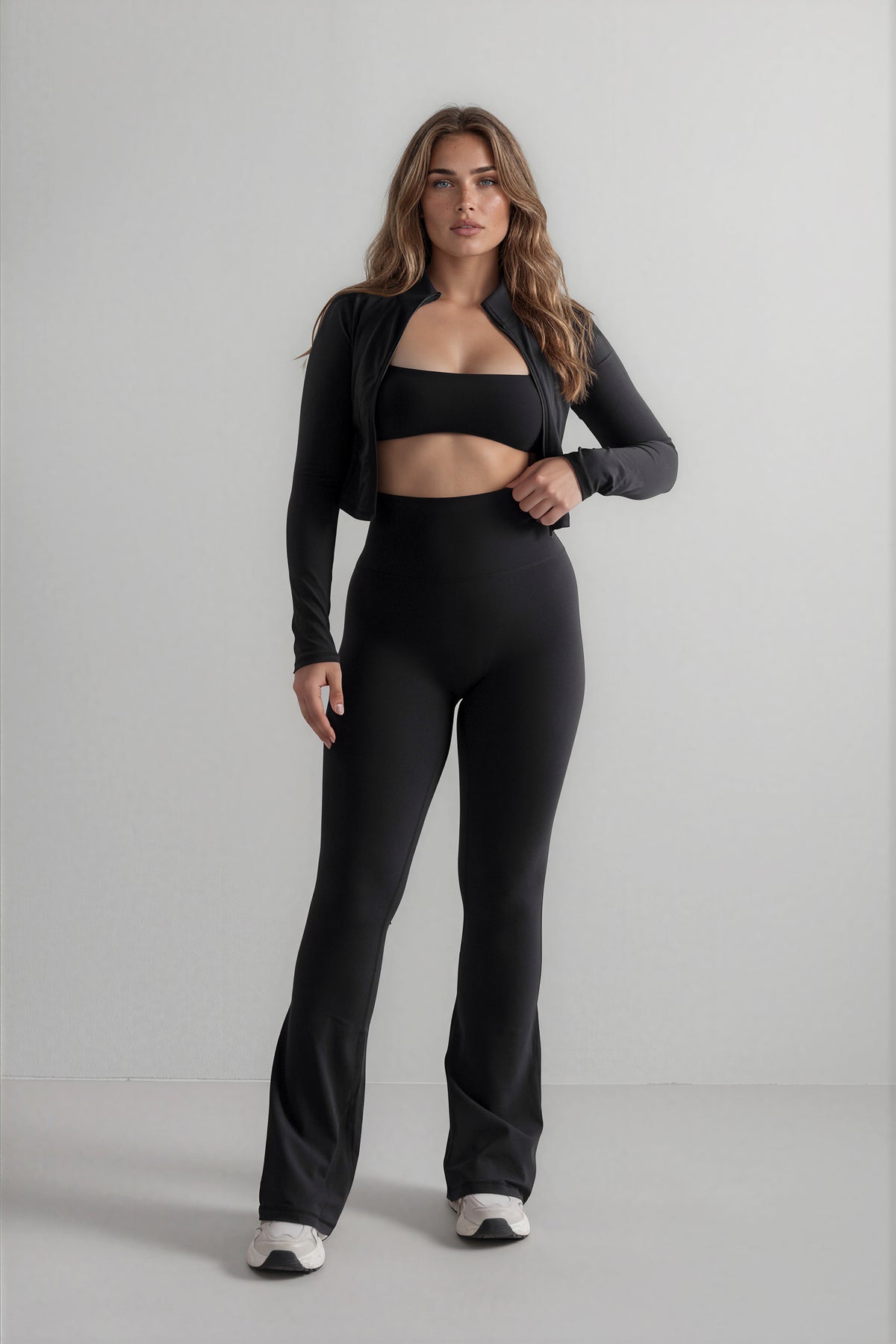 Soft Flared Pants - Black