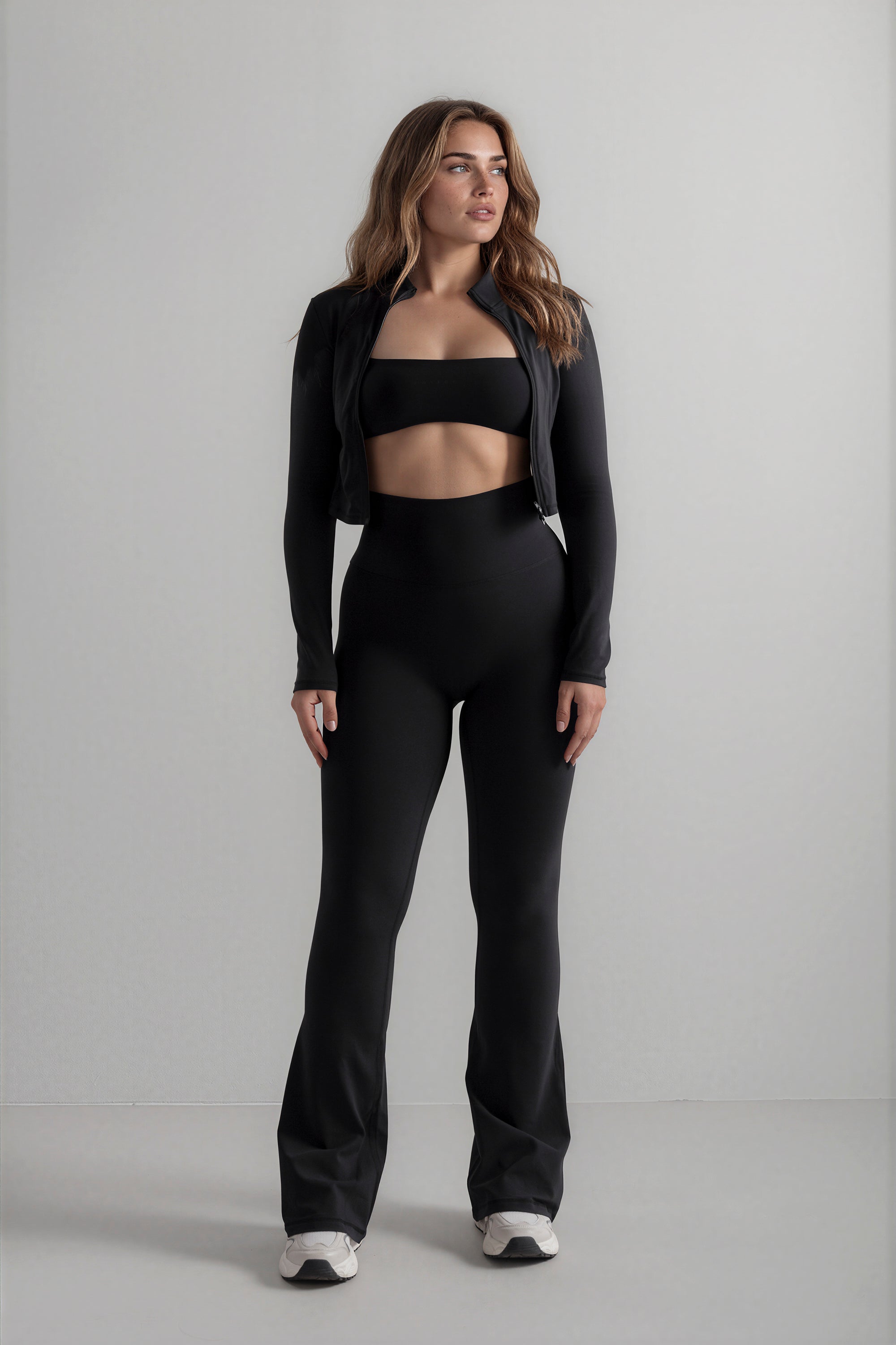 Soft Flared Pants - Black