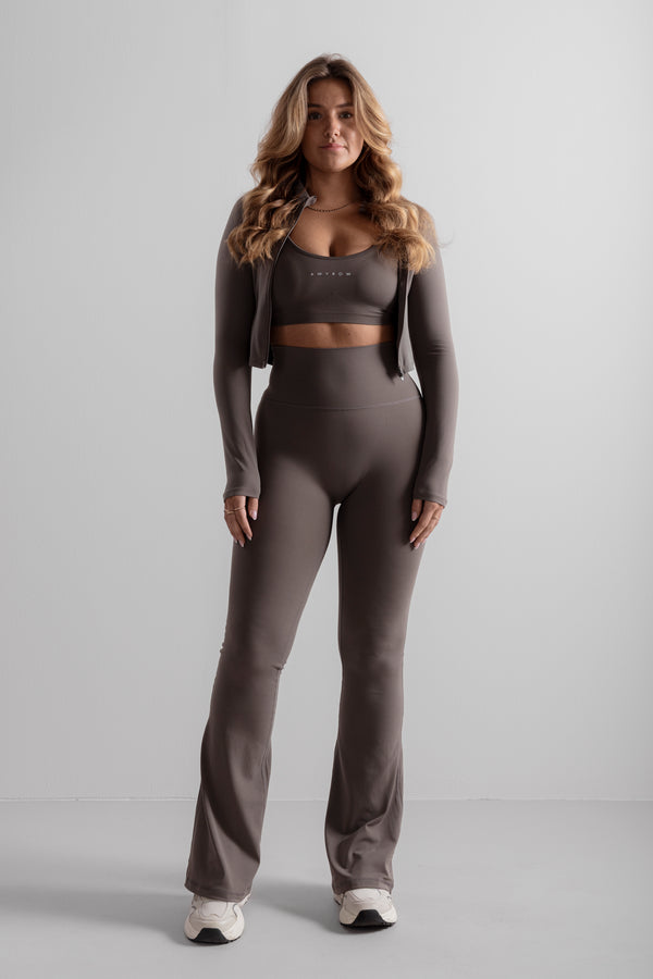 Soft Flared Pants - Mocha Mist
