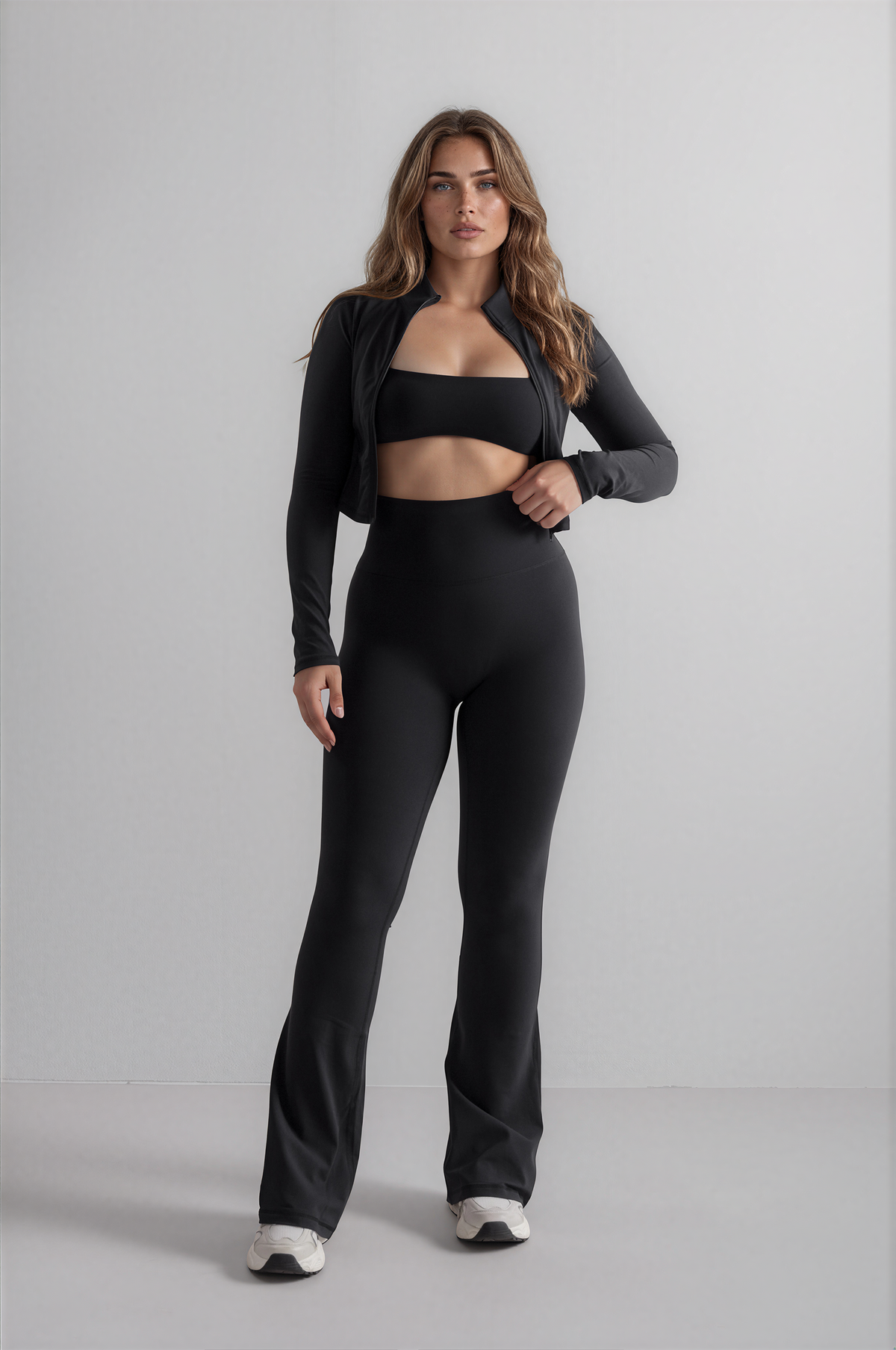 Soft Flared Pants - Black