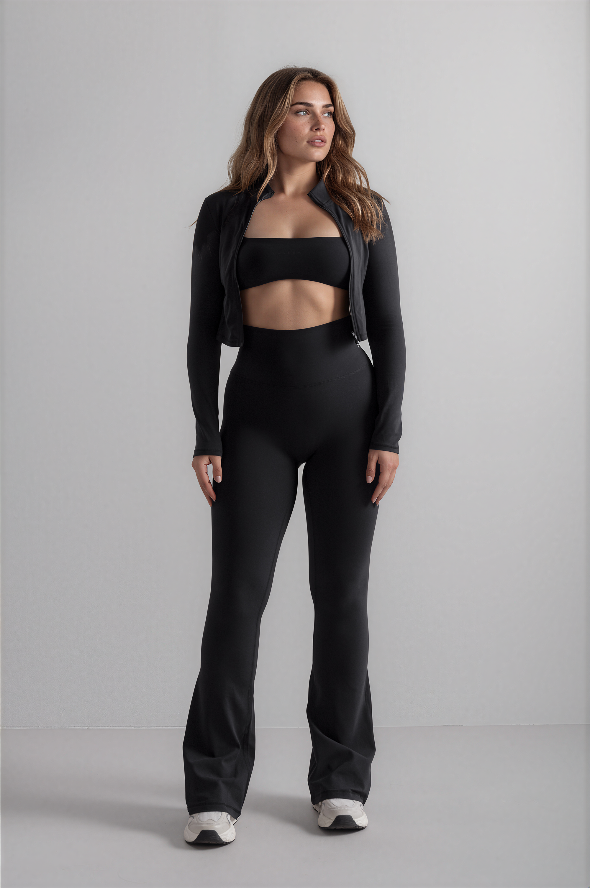 Soft Flared Pants - Black