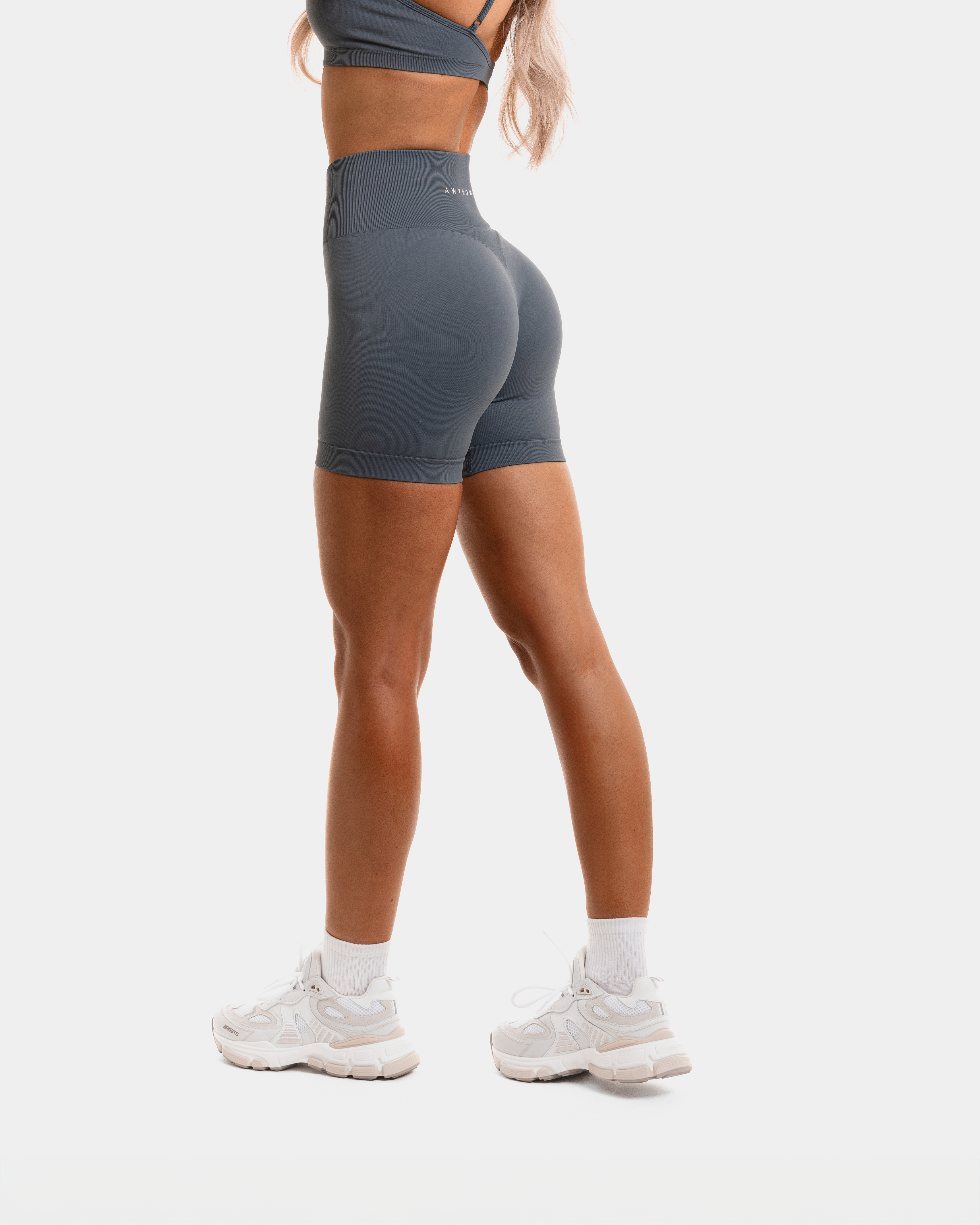 Silk Blue Sculpt Seamless Shorts